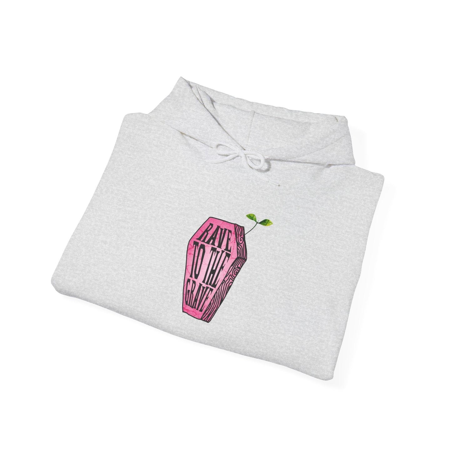 "Rave to the Grave" Pink Hoodie