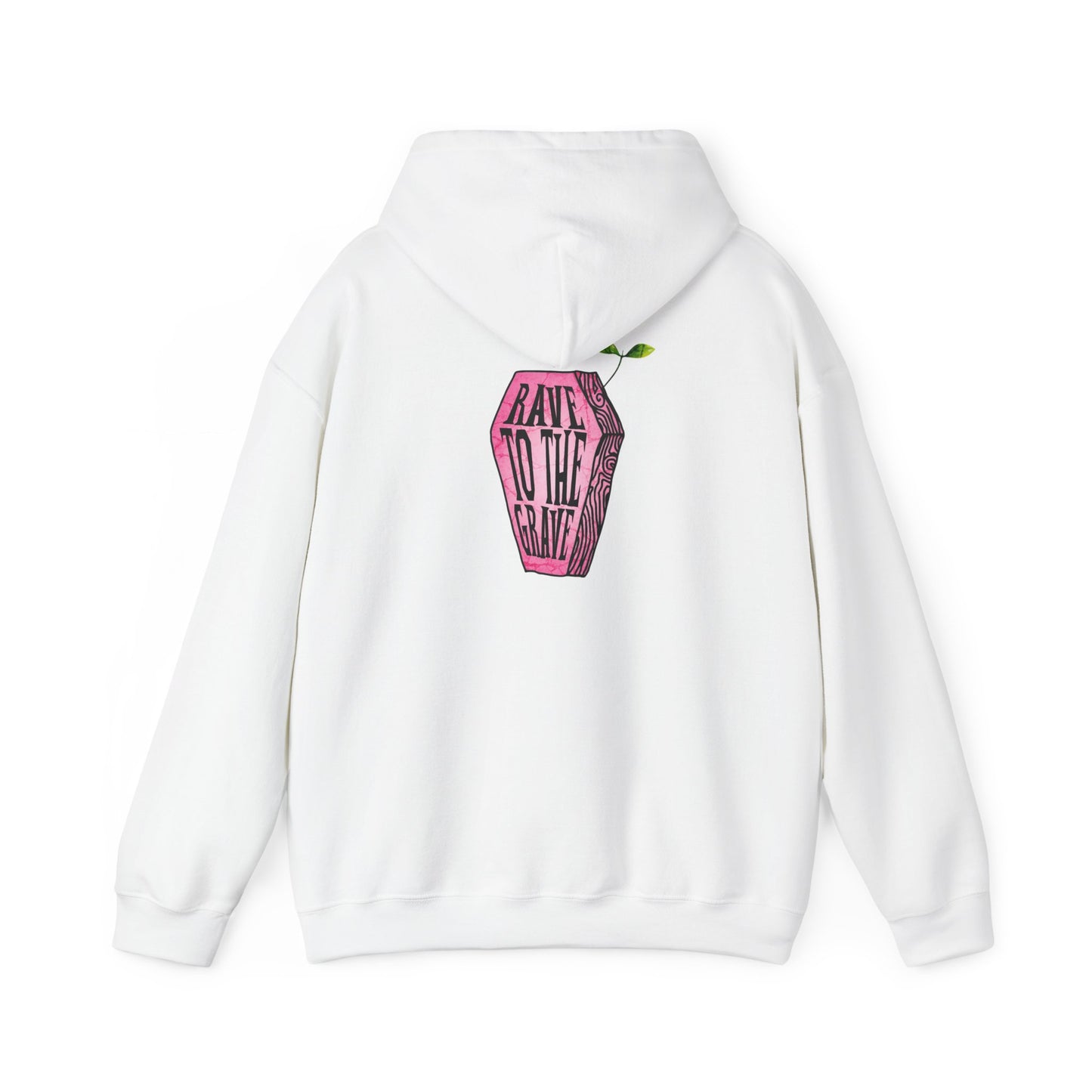 "Rave to the Grave" Pink Hoodie
