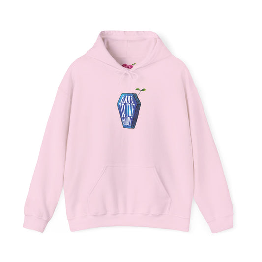 "Rave to the Grave" Blue Hoodie