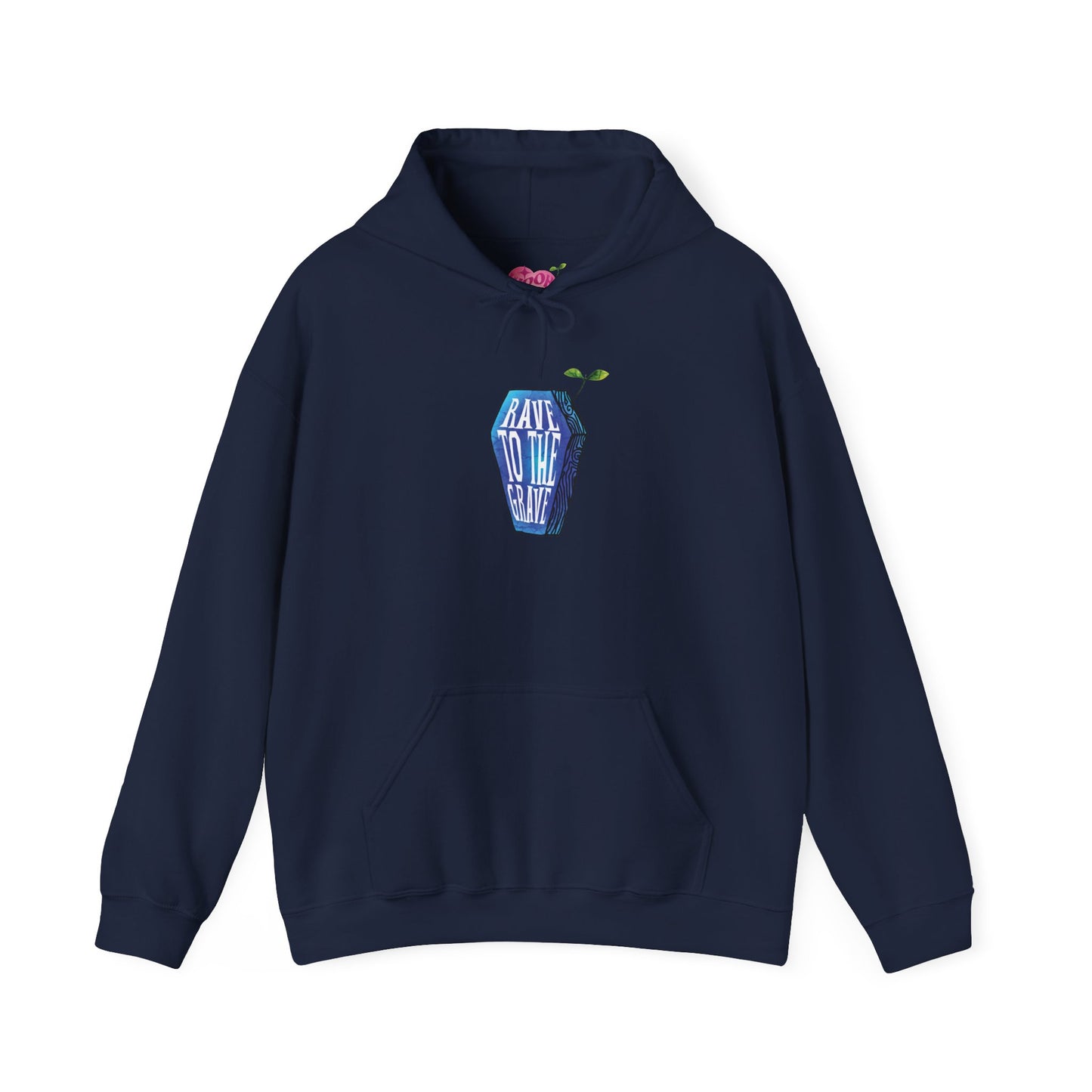 "Rave to the Grave" Blue Hoodie