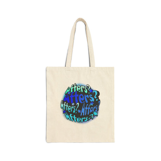 "Afters?" Blue Tote Bag