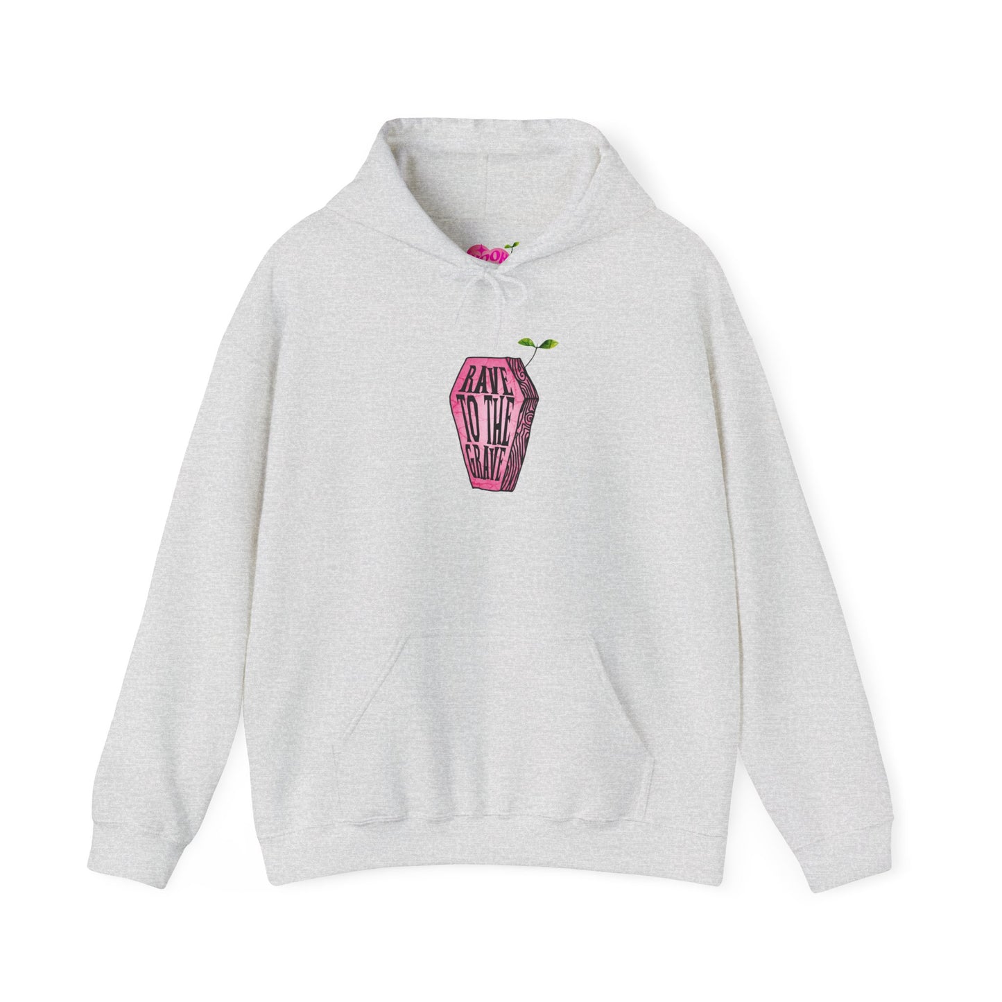 "Rave to the Grave" Pink Hoodie