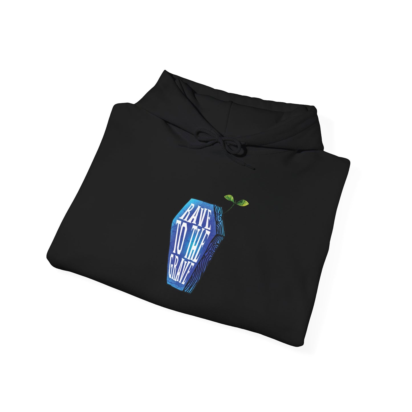 "Rave to the Grave" Blue Hoodie