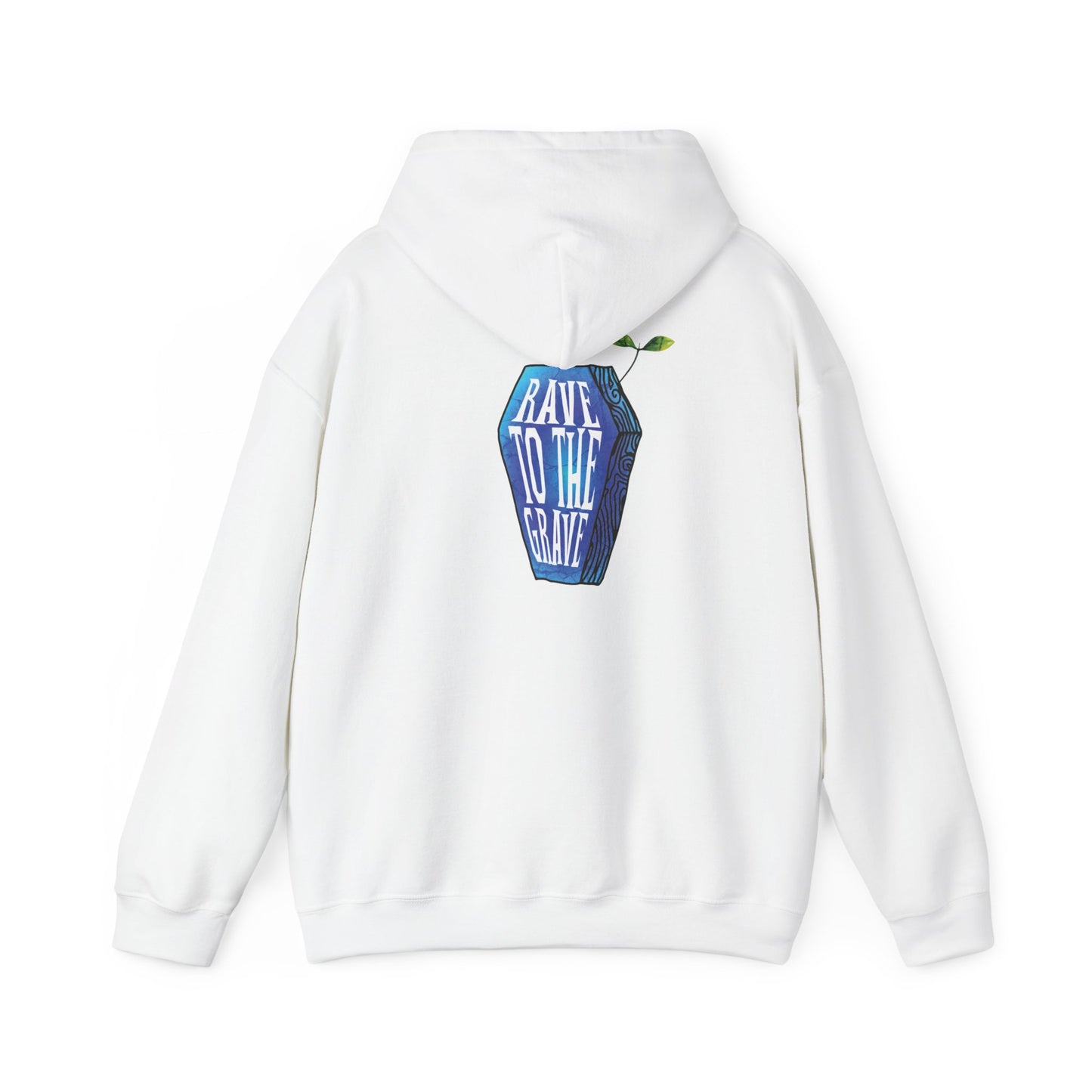 "Rave to the Grave" Blue Hoodie