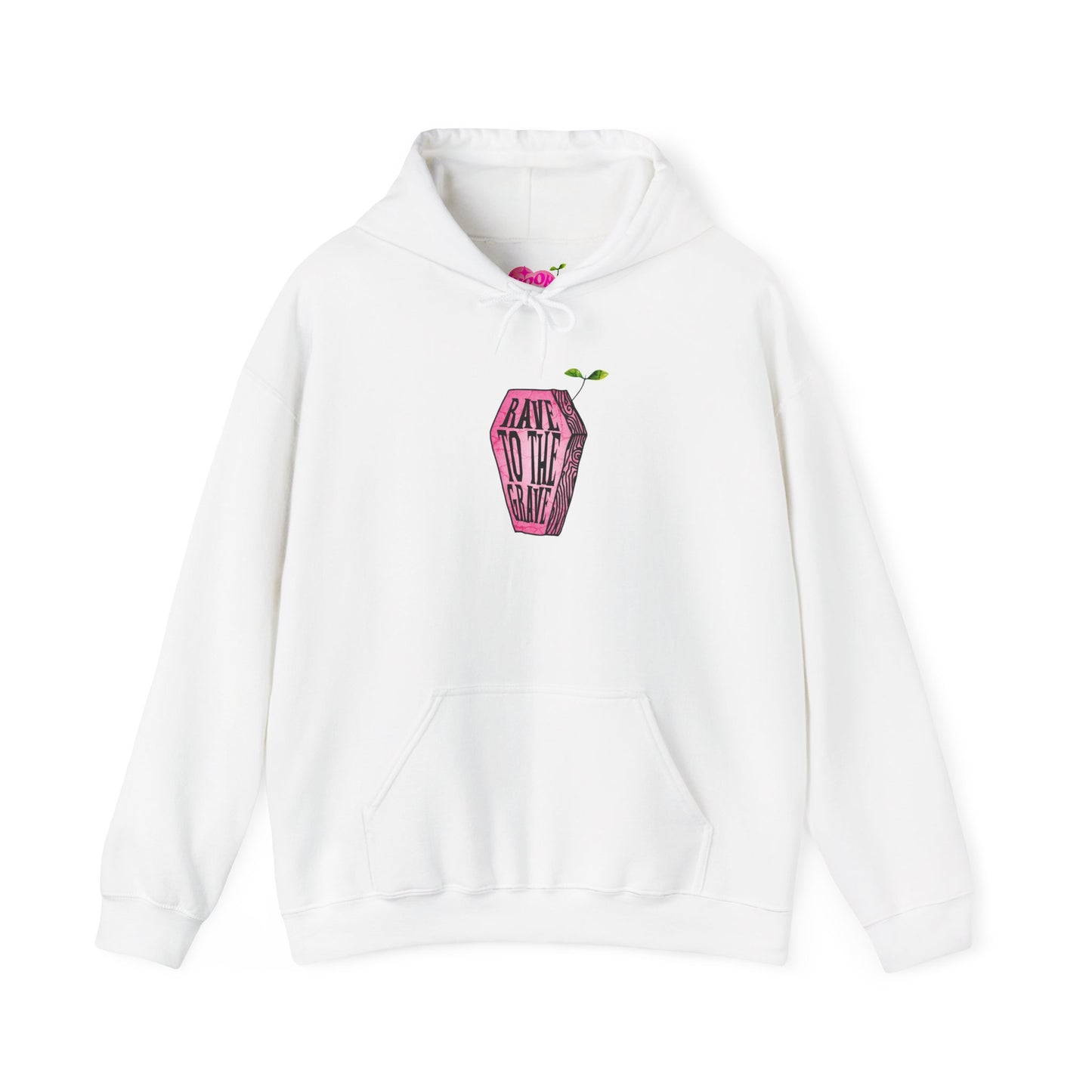 "Rave to the Grave" Pink Hoodie