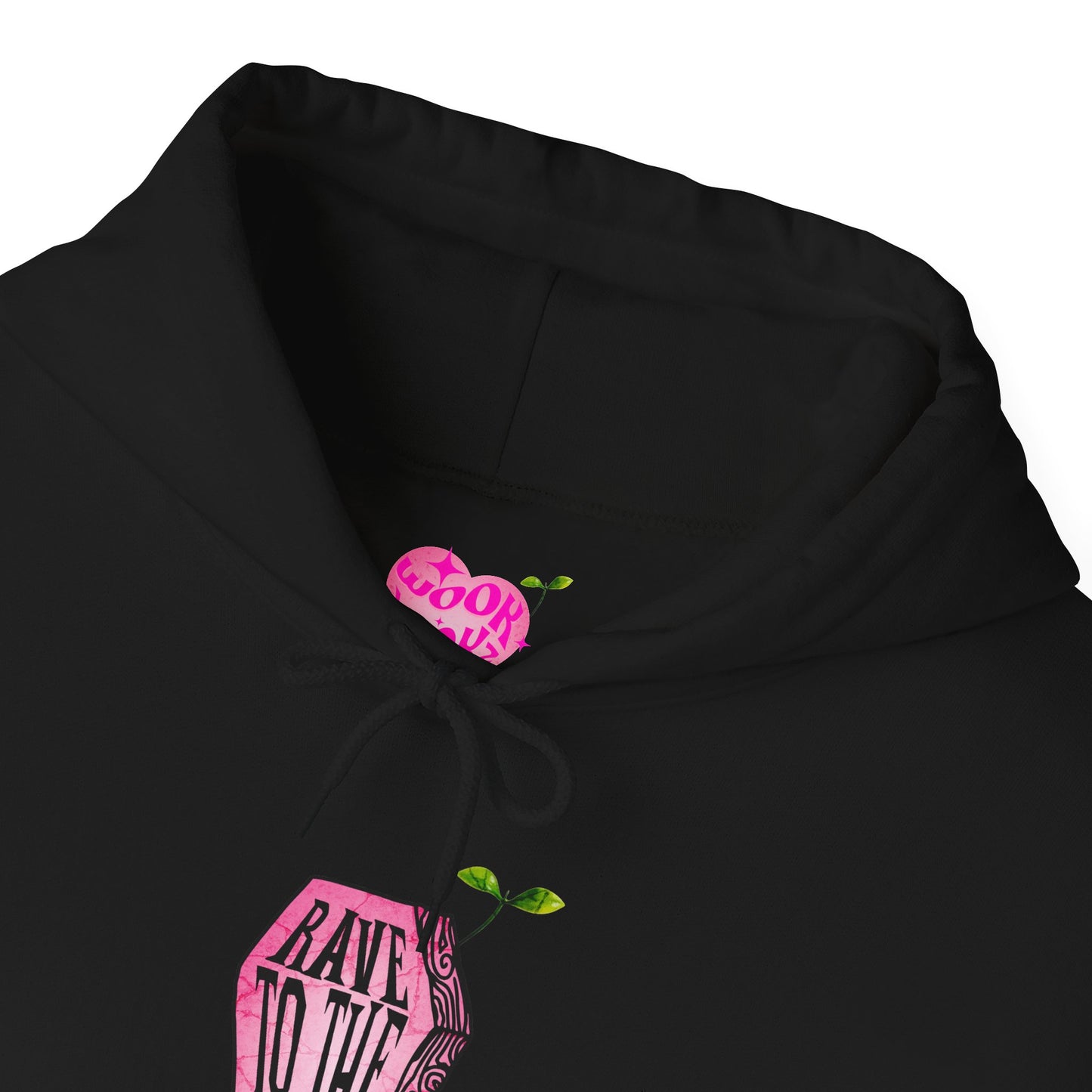 "Rave to the Grave" Pink Hoodie