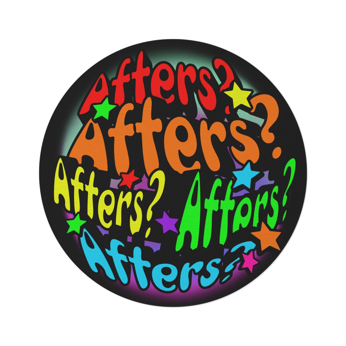"Afters?" Rainbow Round Rug