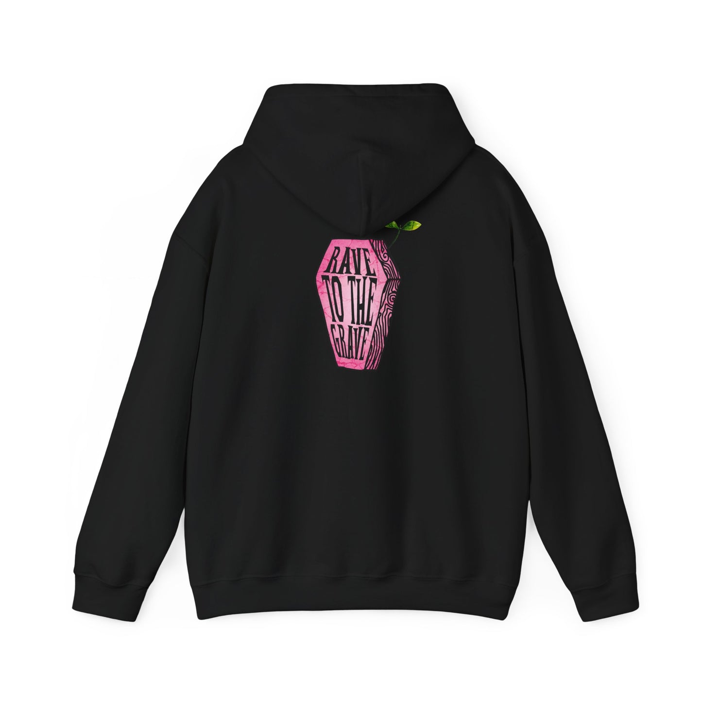 "Rave to the Grave" Pink Hoodie