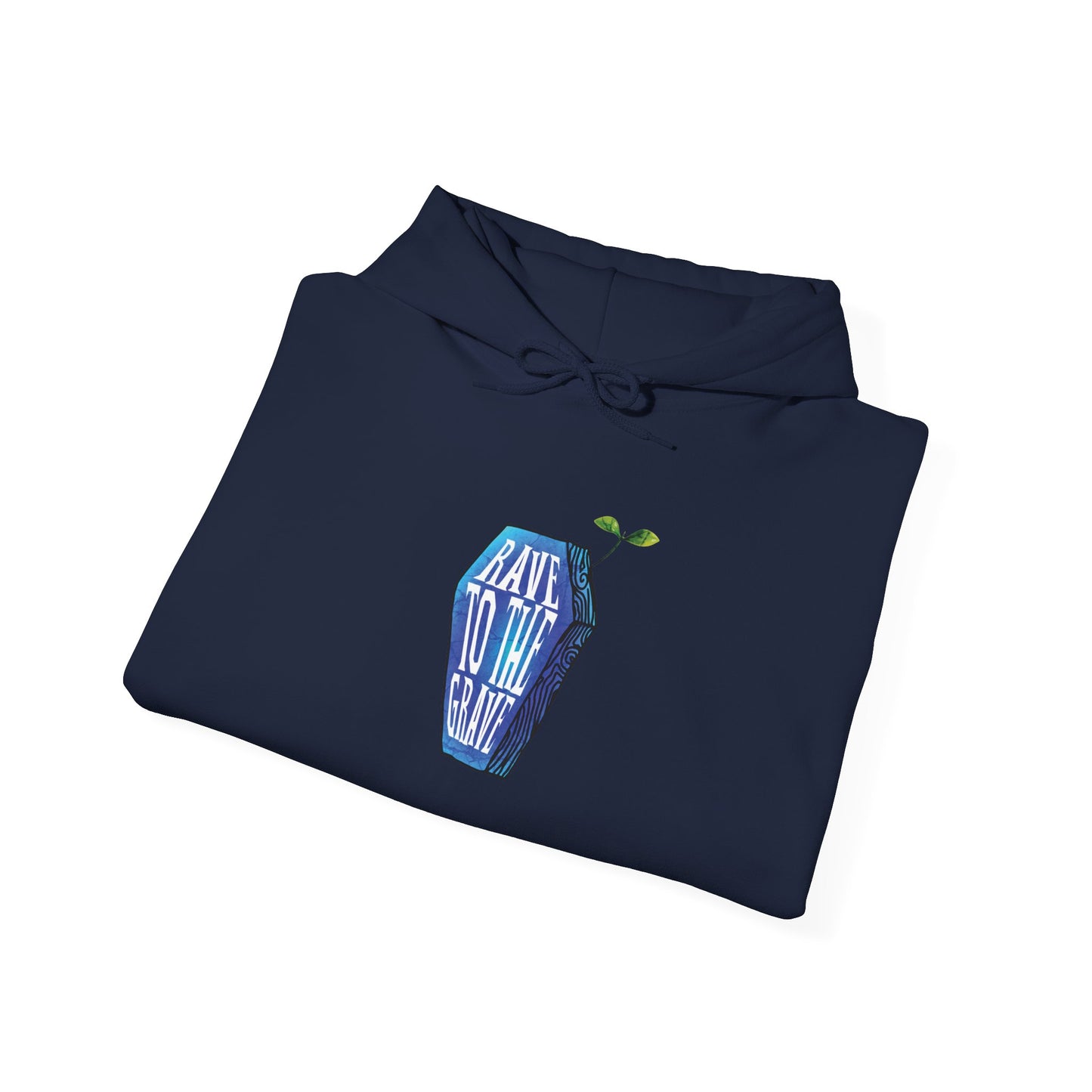 "Rave to the Grave" Blue Hoodie