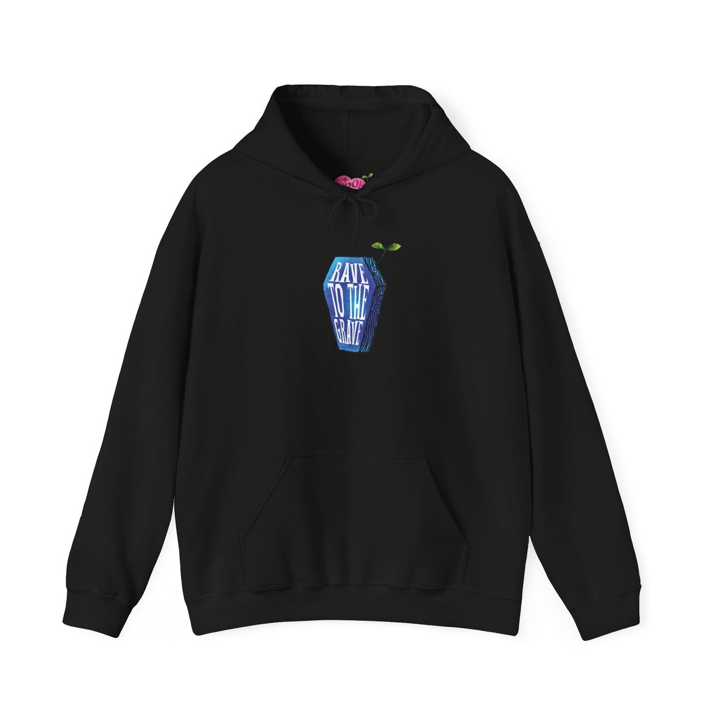 "Rave to the Grave" Blue Hoodie