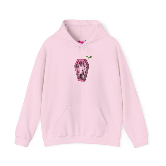 "Rave to the Grave" Pink Hoodie
