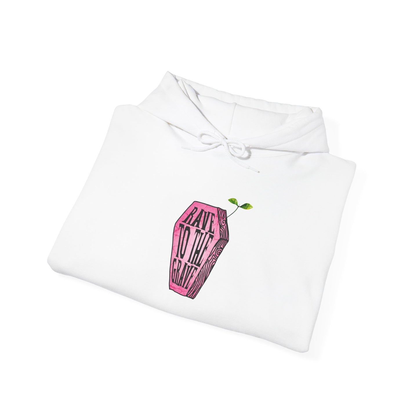 "Rave to the Grave" Pink Hoodie