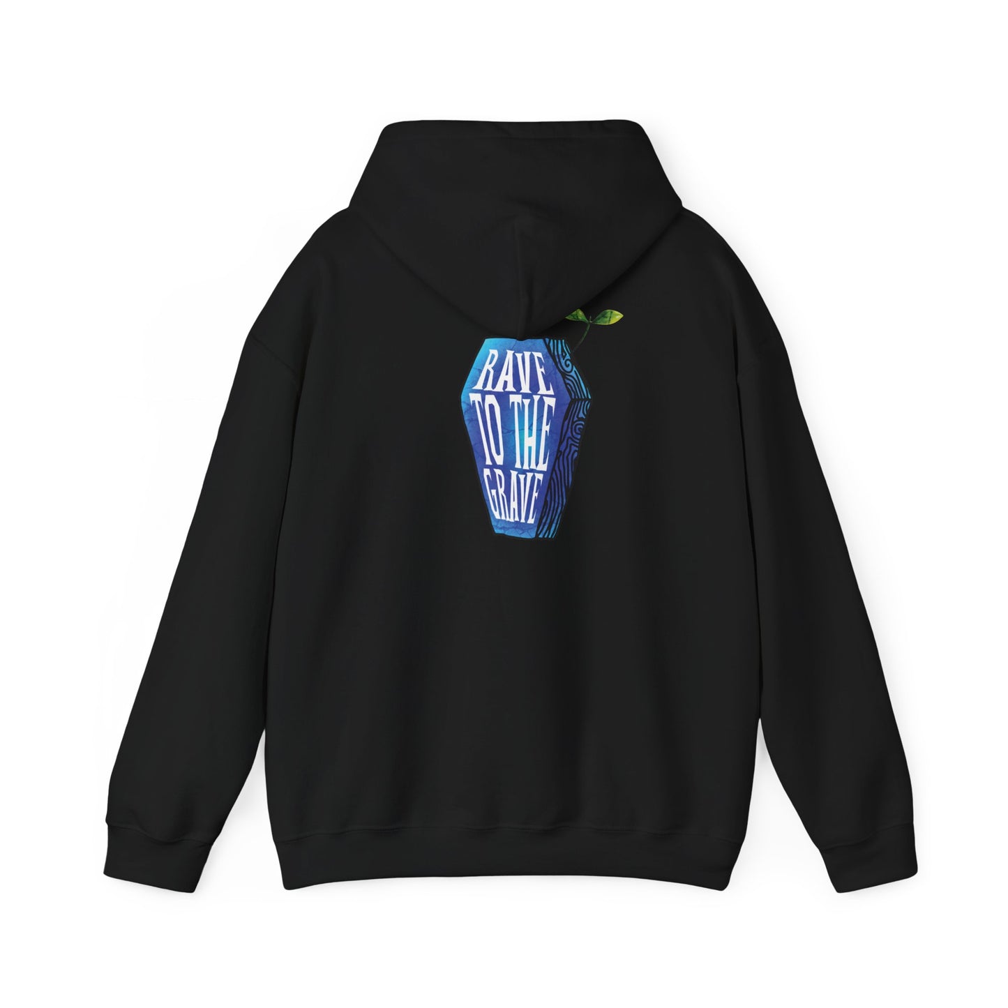 "Rave to the Grave" Blue Hoodie