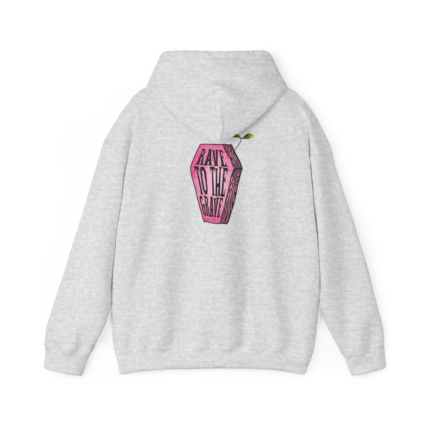 "Rave to the Grave" Pink Hoodie