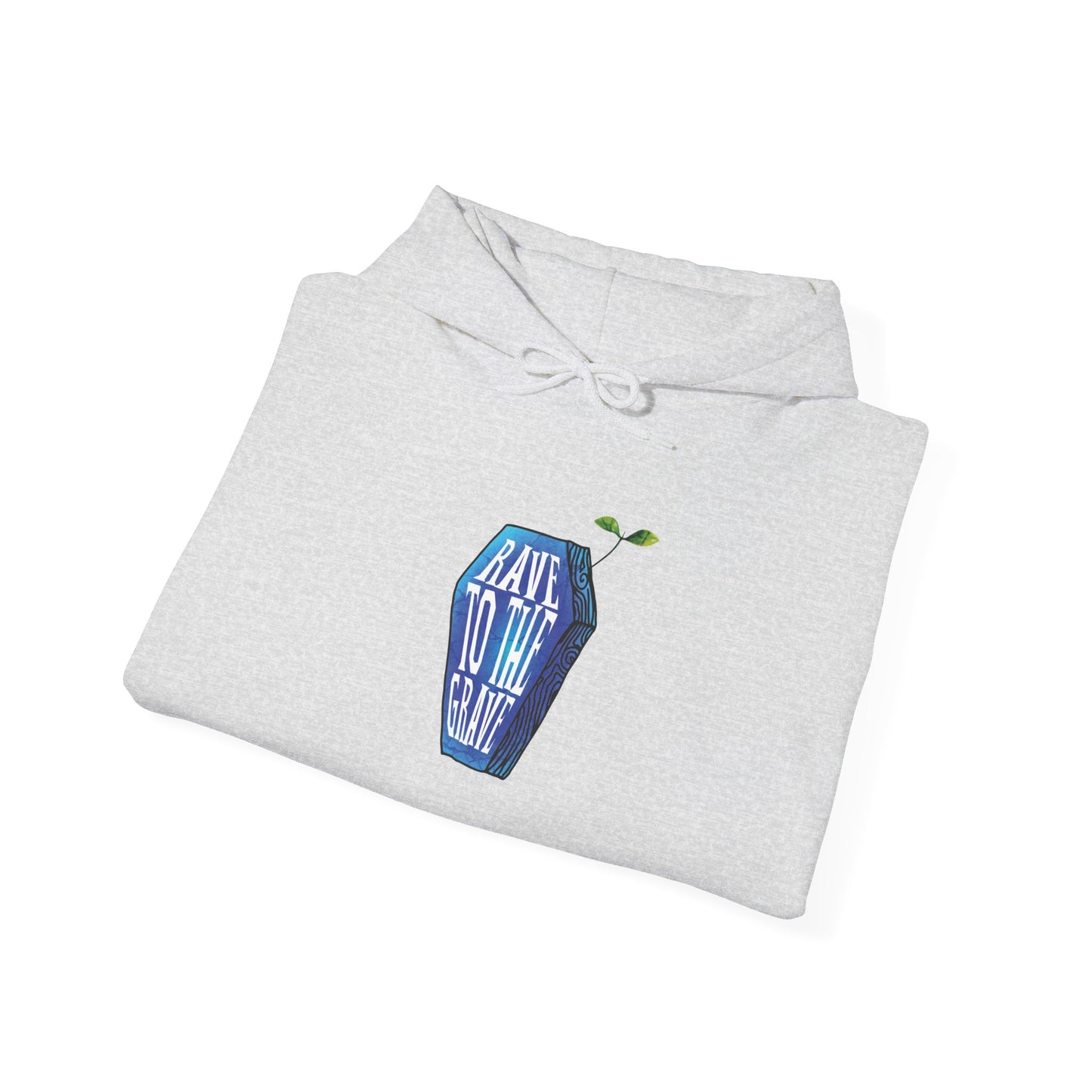 "Rave to the Grave" Blue Hoodie