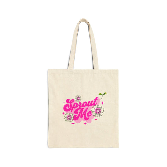"Sprout Me" Pink Tote Bag