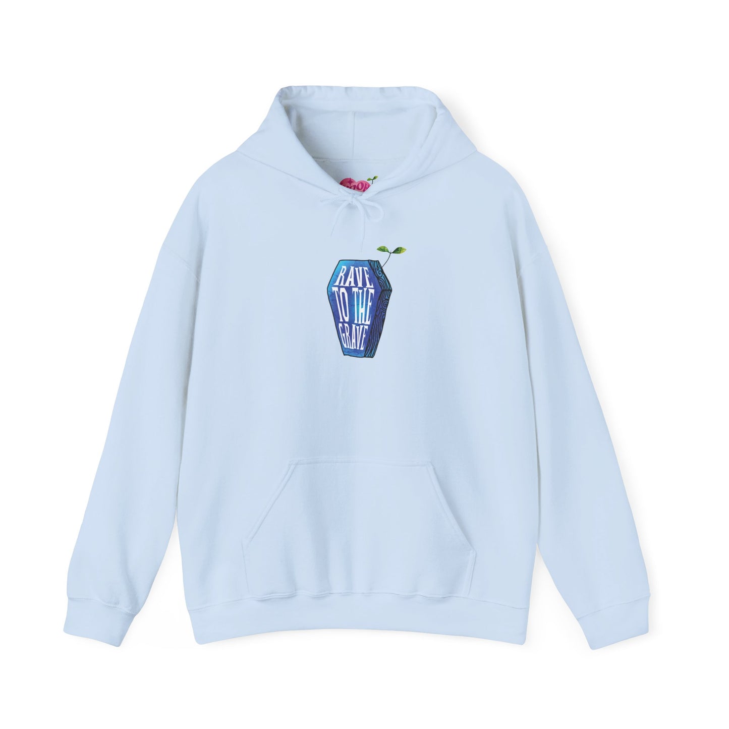 "Rave to the Grave" Blue Hoodie
