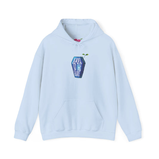 "Rave to the Grave" Blue Hoodie