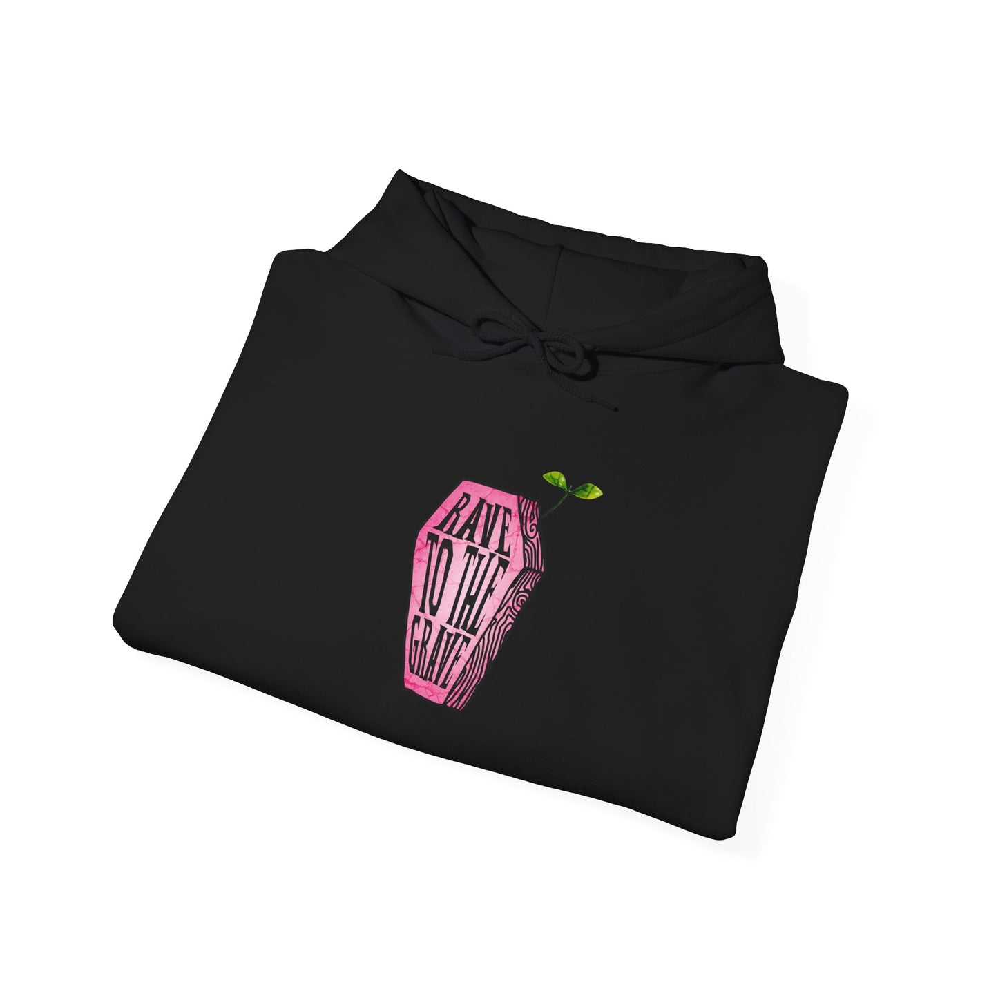 "Rave to the Grave" Pink Hoodie