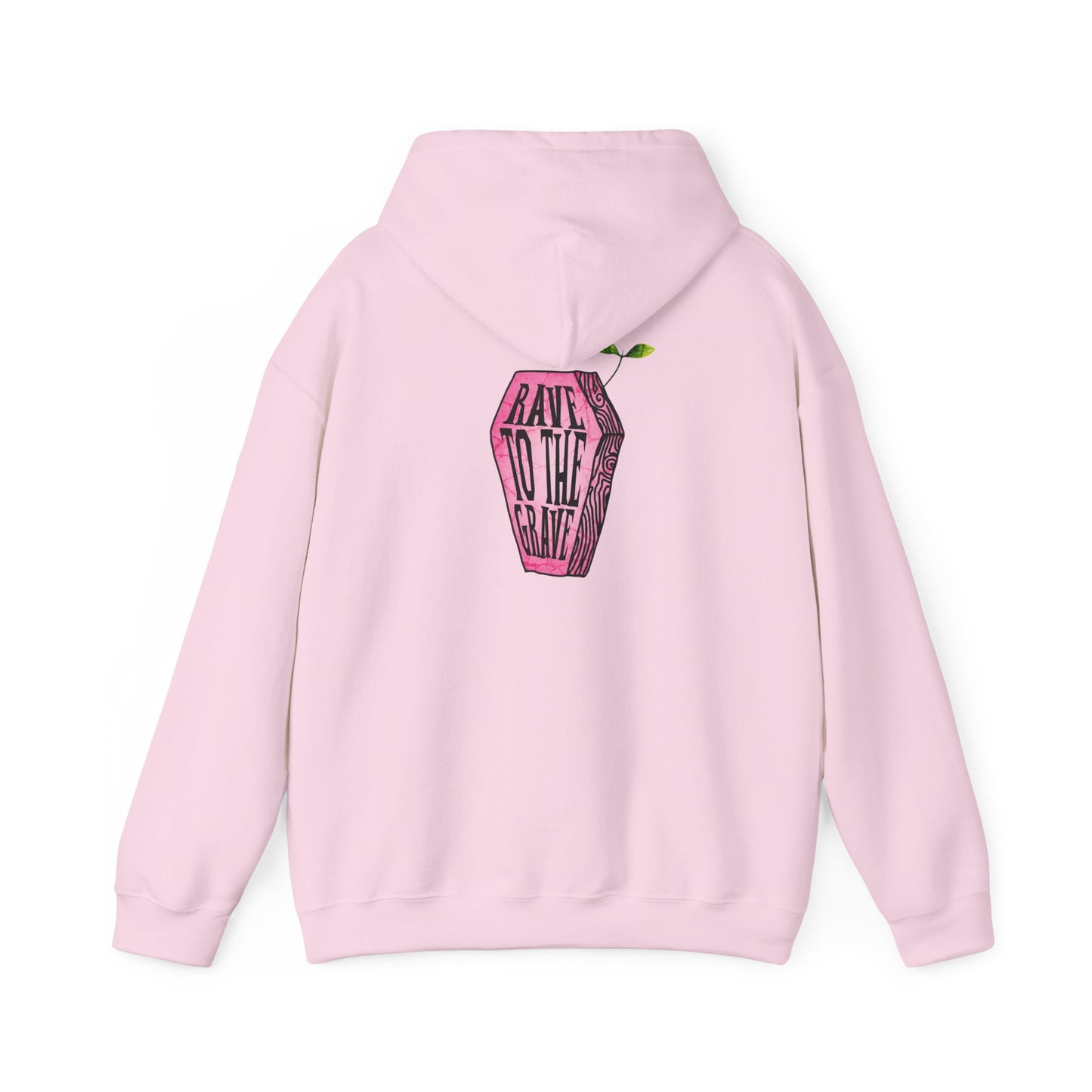 "Rave to the Grave" Pink Hoodie
