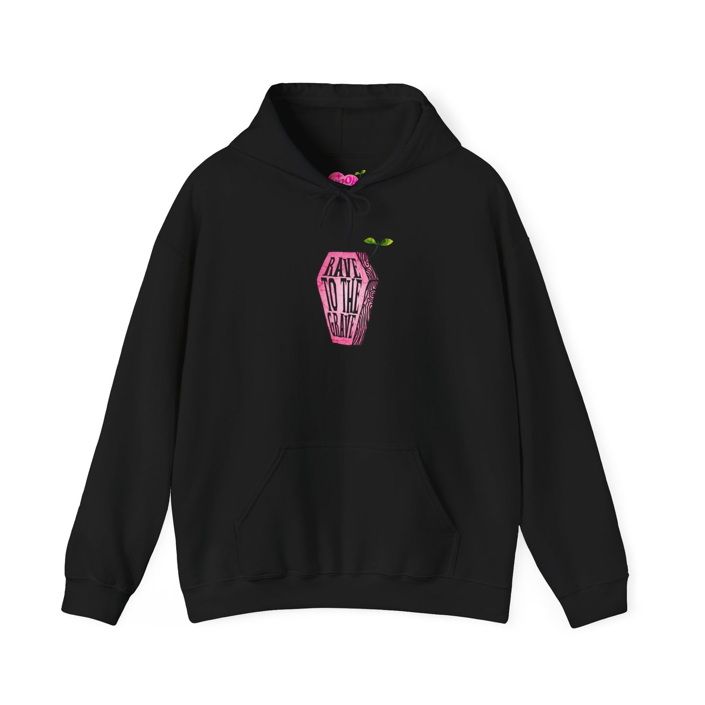 "Rave to the Grave" Pink Hoodie