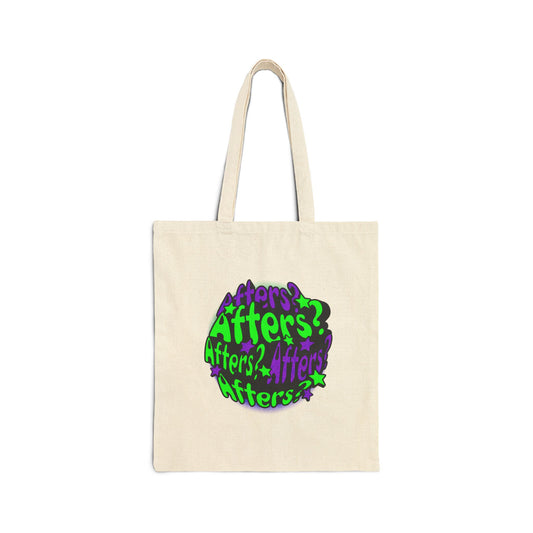 "Afters?" Green and Purple Tote Bag