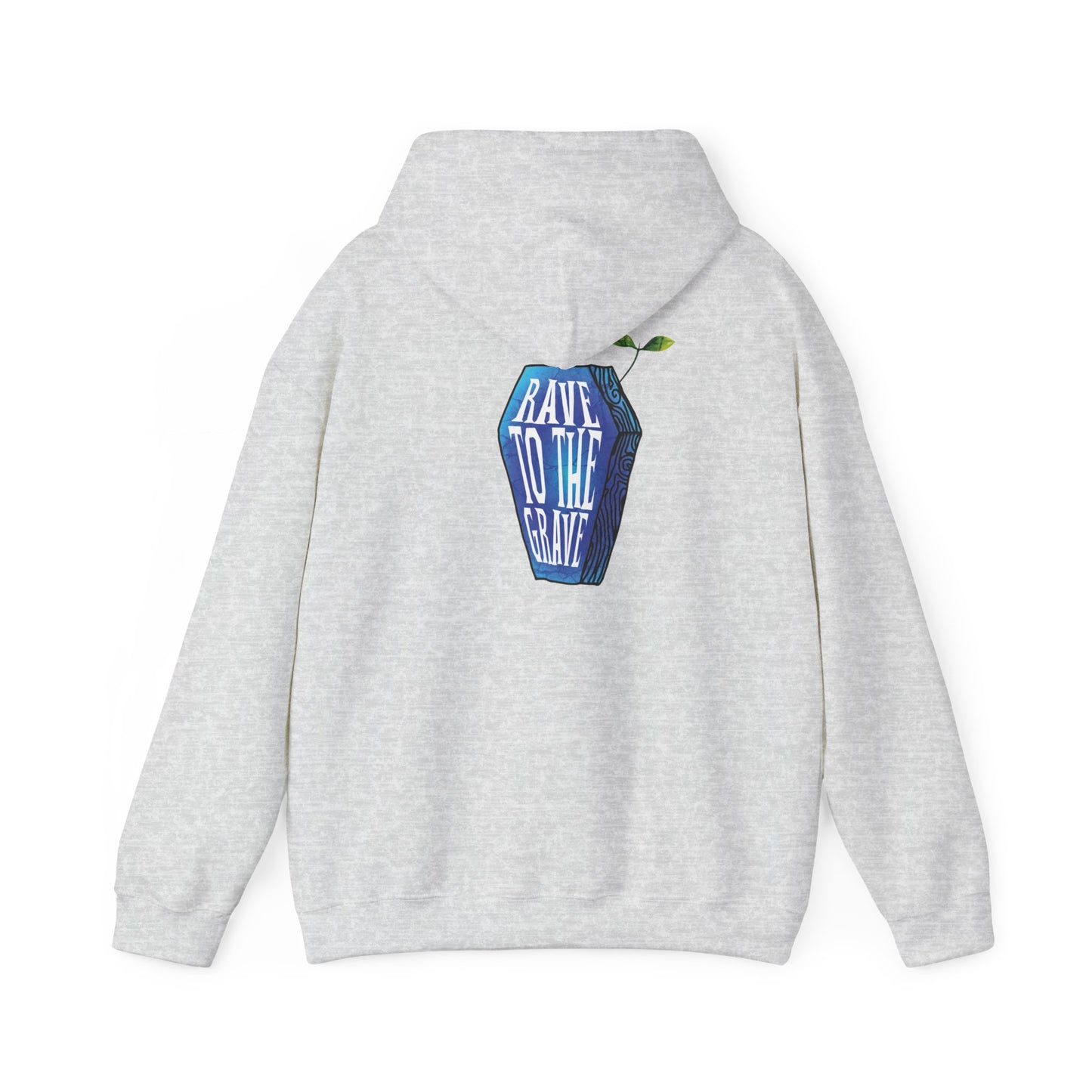 "Rave to the Grave" Blue Hoodie