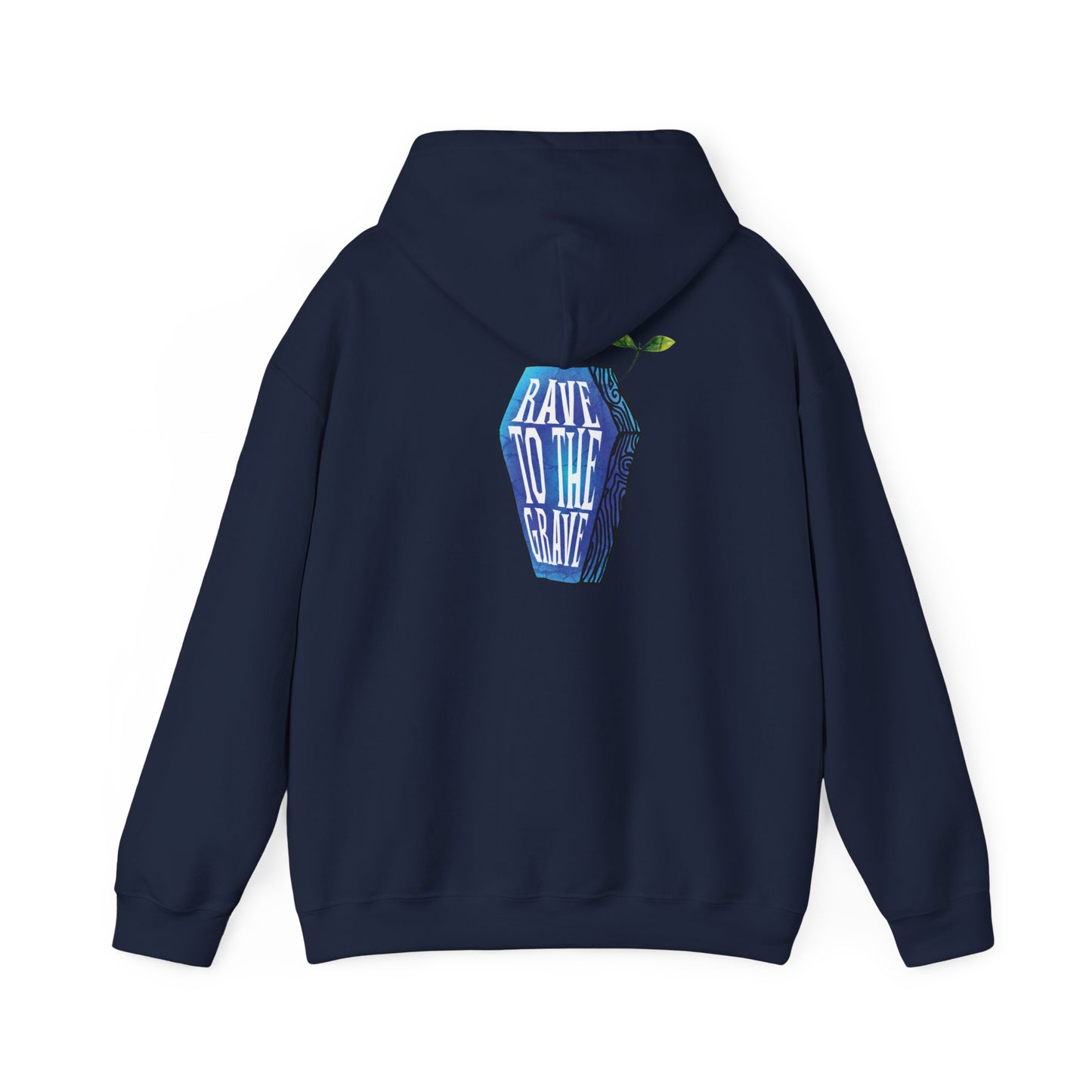 "Rave to the Grave" Blue Hoodie
