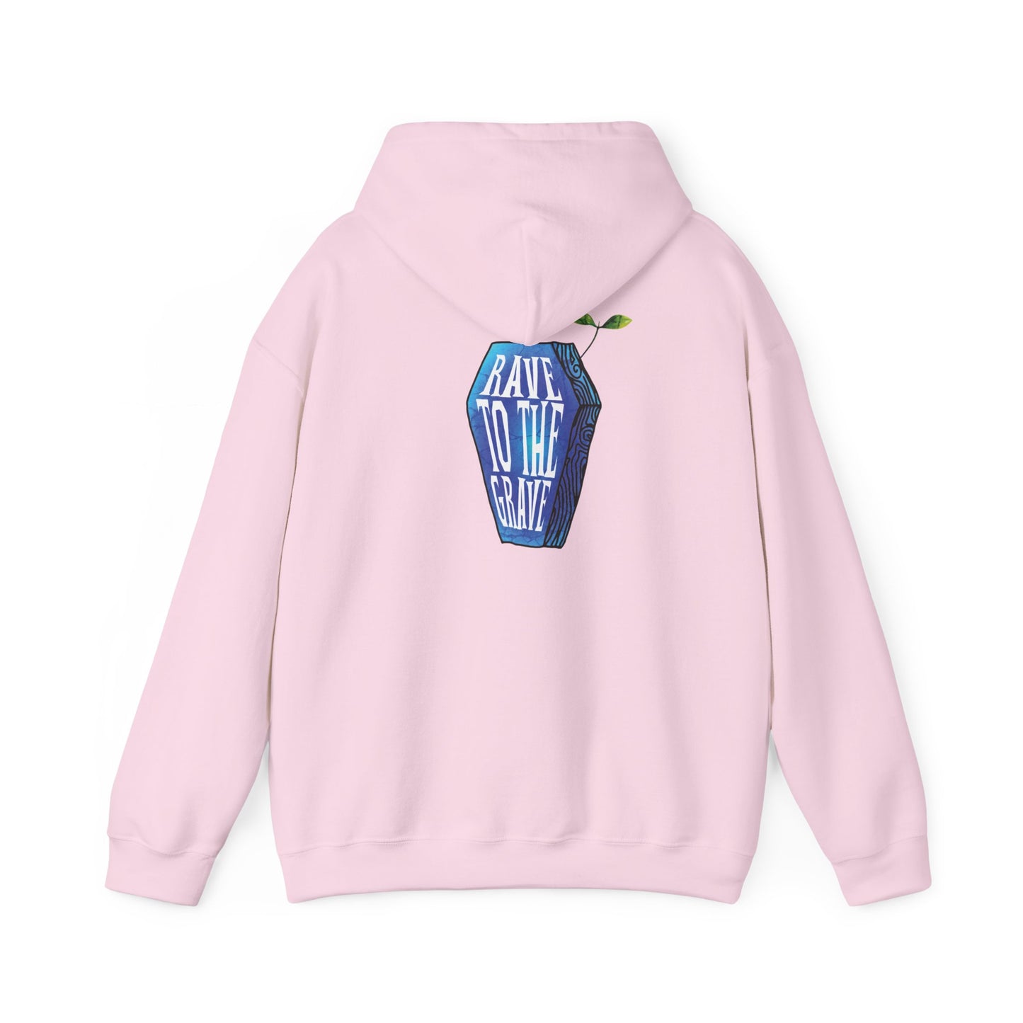 "Rave to the Grave" Blue Hoodie