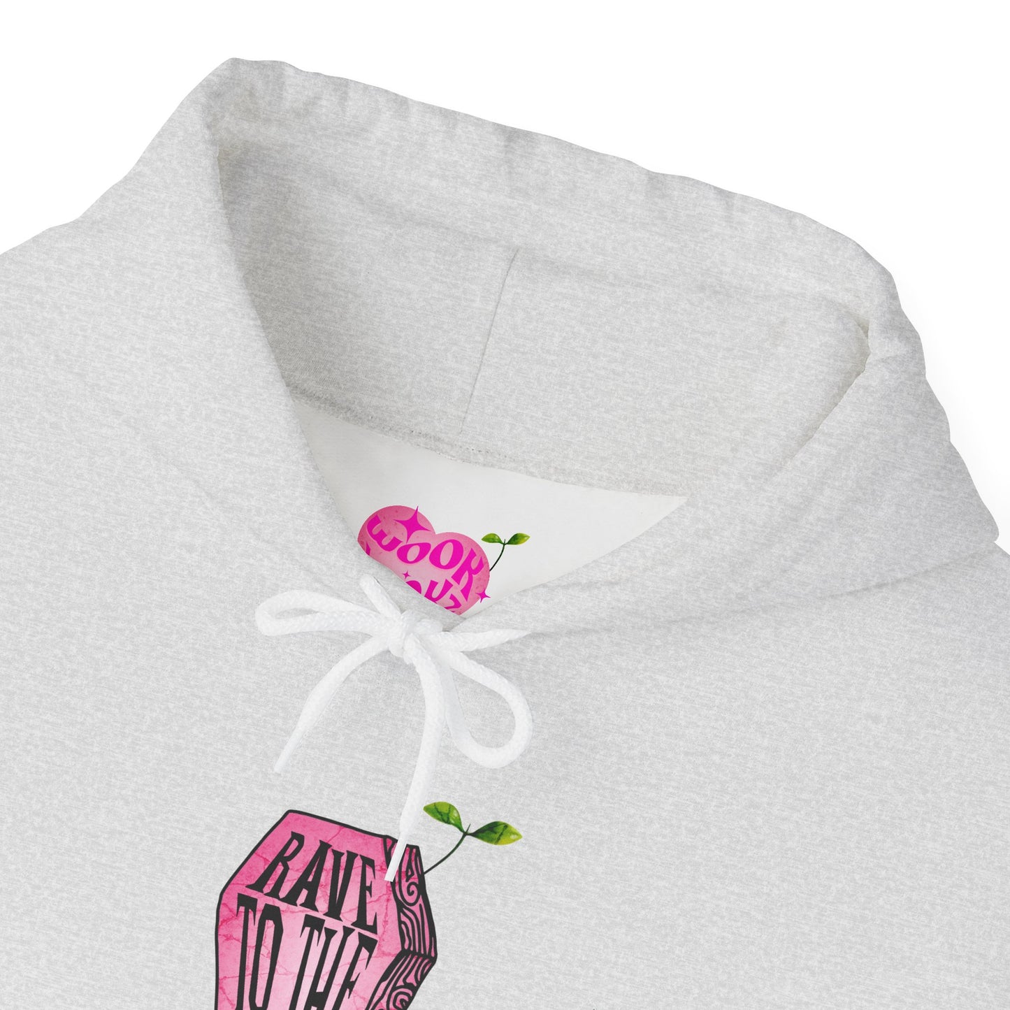 "Rave to the Grave" Pink Hoodie