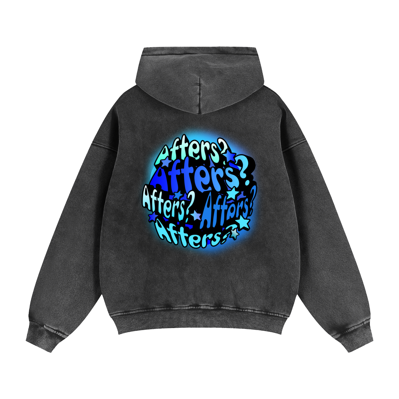 'Afters?' Blue Zip Washed Hoodie